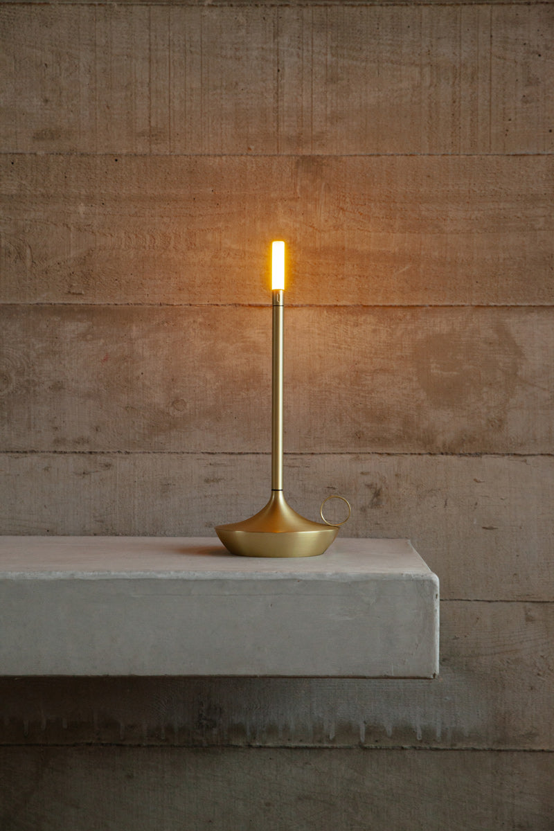 Lampe de table Métal WICK-GRAYPANTS- Rechargeable Table Light, USB-C - Algomasparis shop 